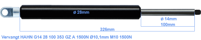 HAHN G14 28 100 353 GZ A 1500N 10,1mm M10